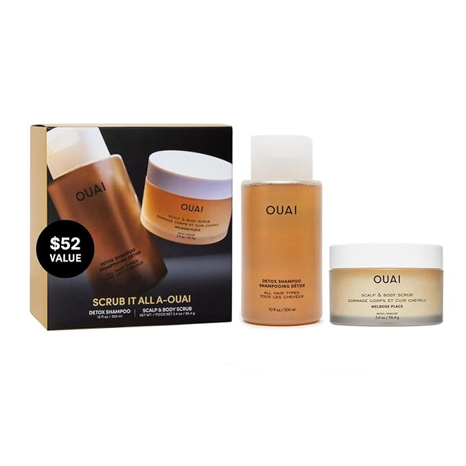 OUAI Scrub It All A-OUAI Holiday Hair Care Kit - Clarifying Shampoo & Exfoliating Body Scrub Duo ... | Amazon (US)