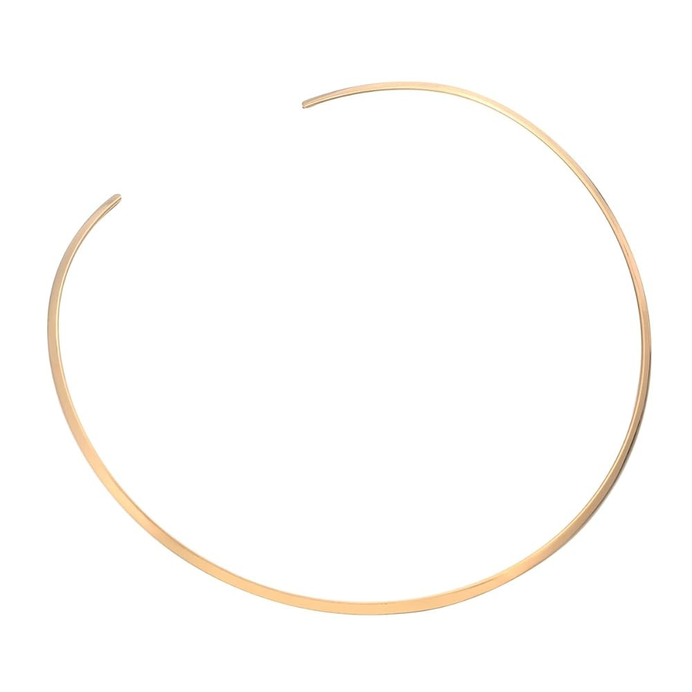 HooAMI Stainless Steel Silver Choker Necklace for Women | Amazon (US)