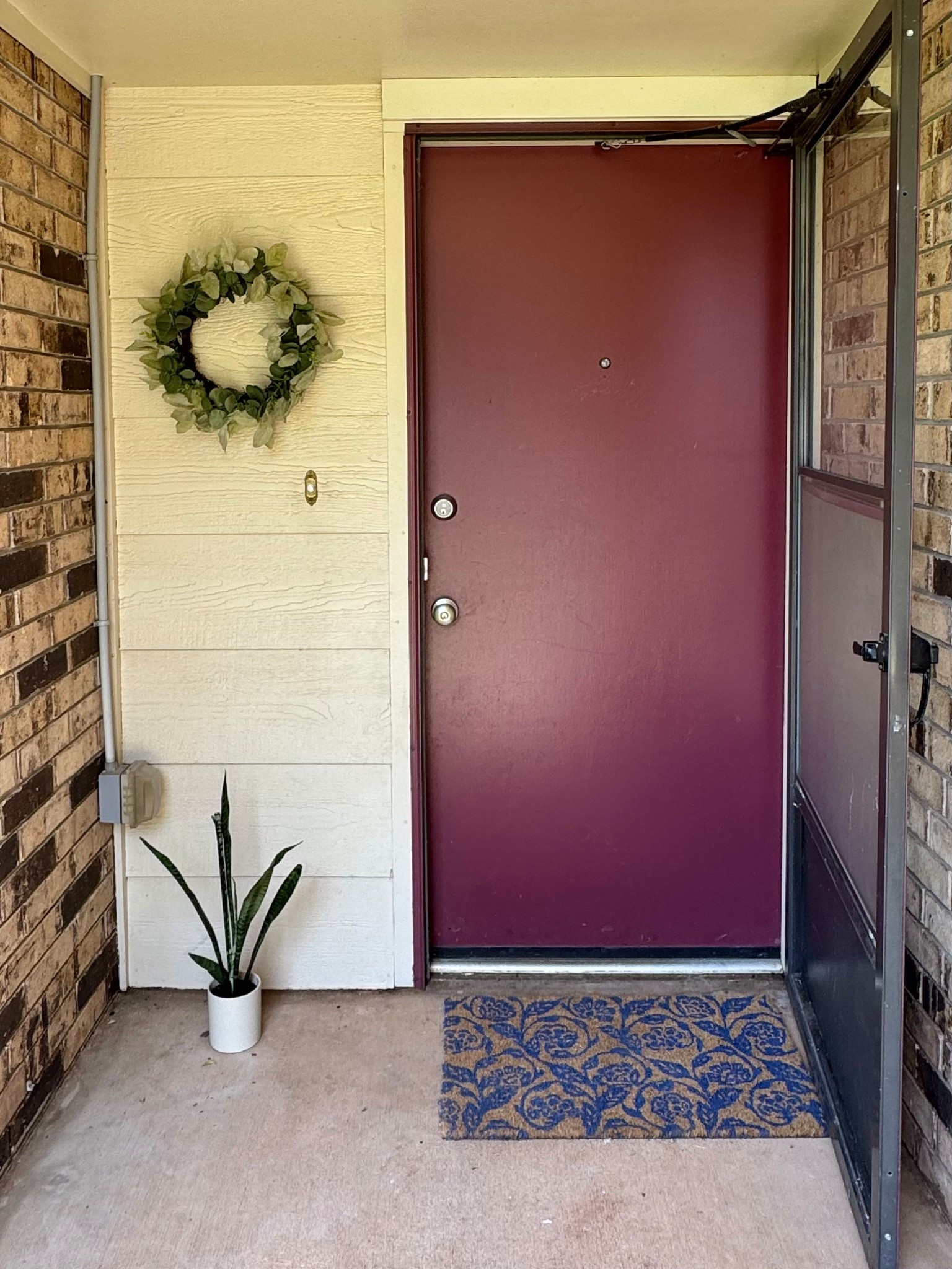 We refreshed the front entry of our flip house and I added this sweet wreath and doormat to make it feel homey and welcoming. Both are from Walmart. 

#LTKStyleTip #LTKFindsUnder50 #LTKHome
