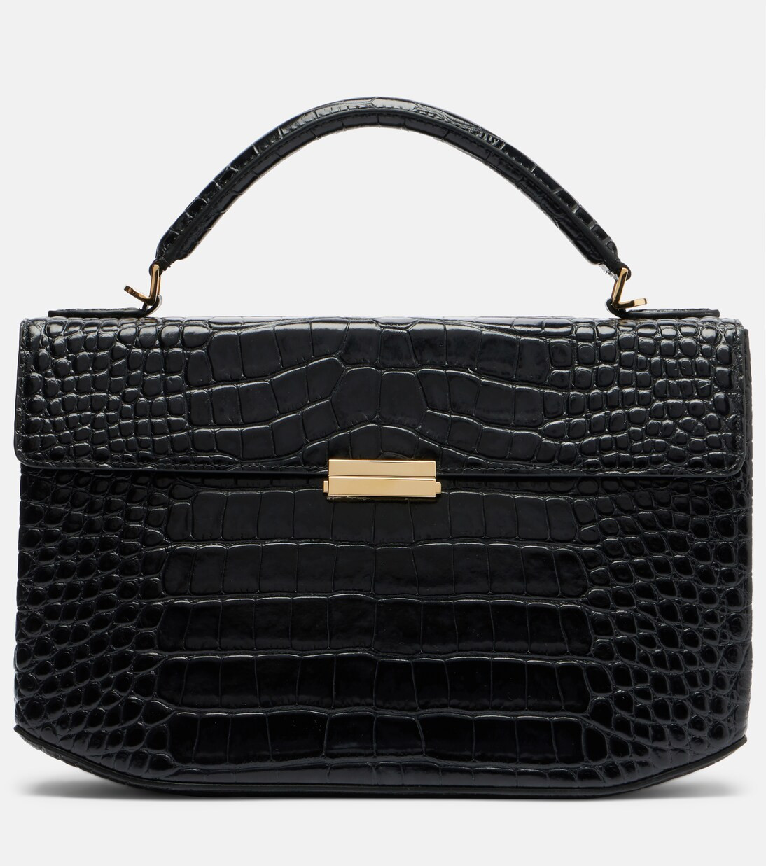 Box Small croc-effect leather top-handle bag | Mytheresa (US/CA)