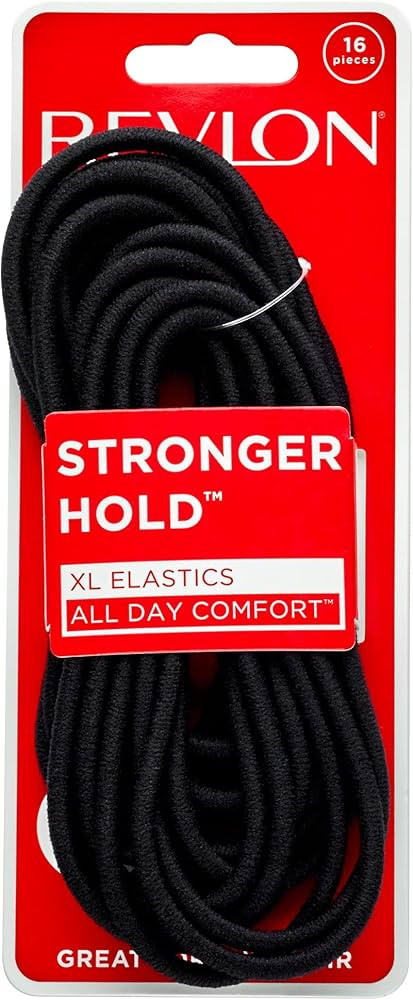 Revlon Extra Long Black Hair Elastics, 16 Count | Amazon (US)