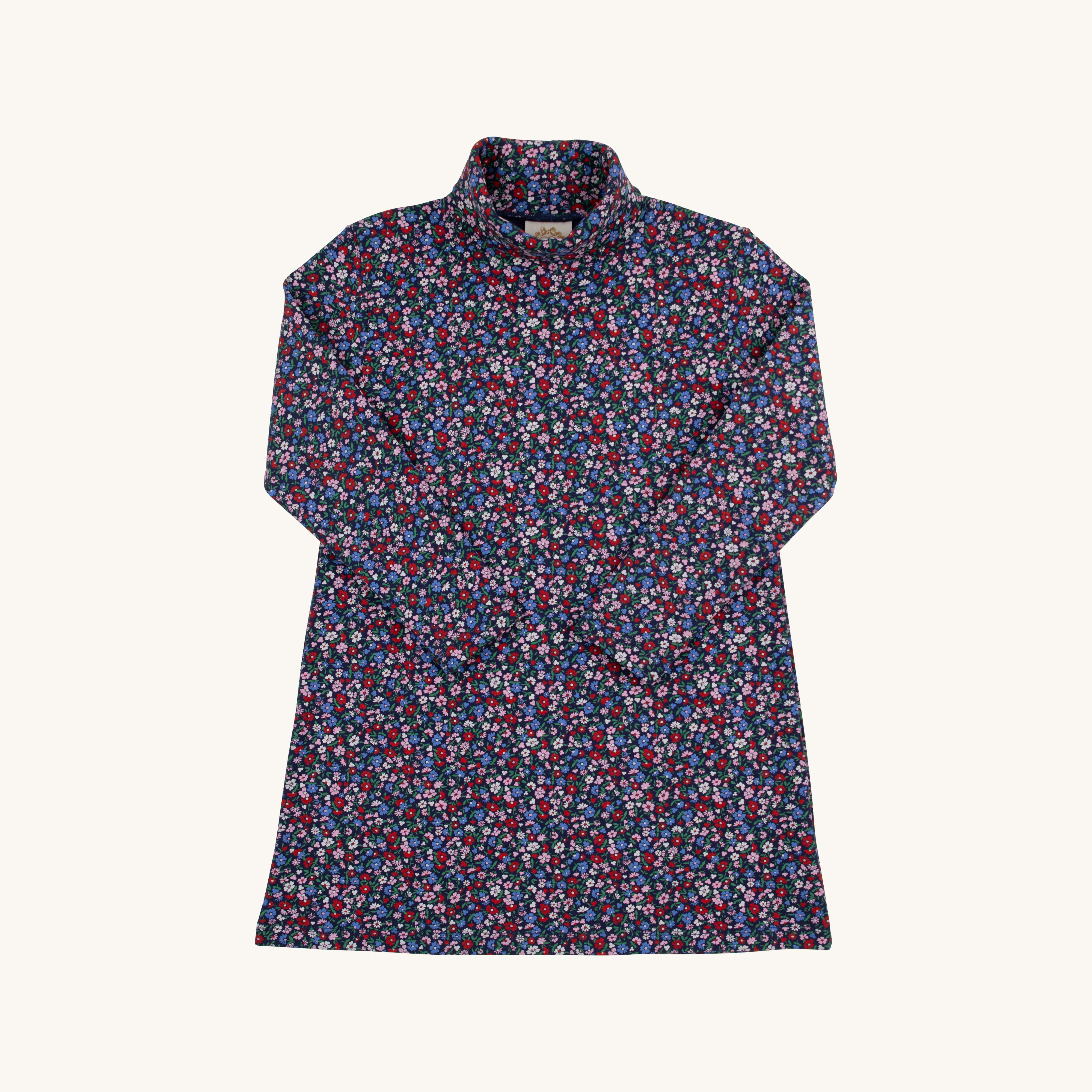 Tatum's Turtleneck Dress - Fairfax Farm Floral | The Beaufort Bonnet Company