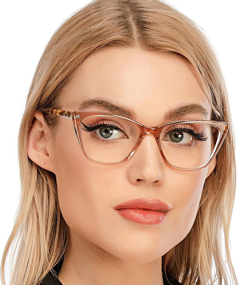 Oversized Blue Light Blocking Reading Glasses Women - Stylish Cat Eye Designer Computer Readers E... | Amazon (US)