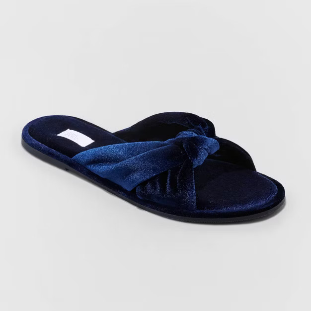 Women's Gracie Velvet Slide Slippers - Stars Above™ | Target