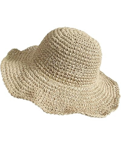 Senker Fashion Beach Straw Hats for Women, Handmade Floppy Bucket Sun Hat for Summer Vacation Wide Brim Packable Travel Beige | Amazon (US)