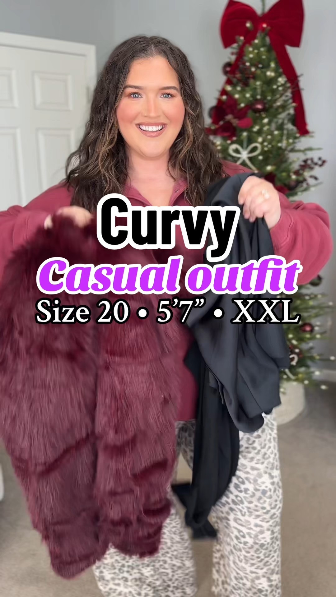 An all black base with a chic fur coat to start off December 🎁❤️🍷 Great date night look to take from Fall to Winter. This burgundy fur coat is the perfect statement piece wearing a size XL. Mockneck long sleeve top is size XXL and satin slip skirt size 2X

#LTKHoliday #LTKPlusSize #LTKootd