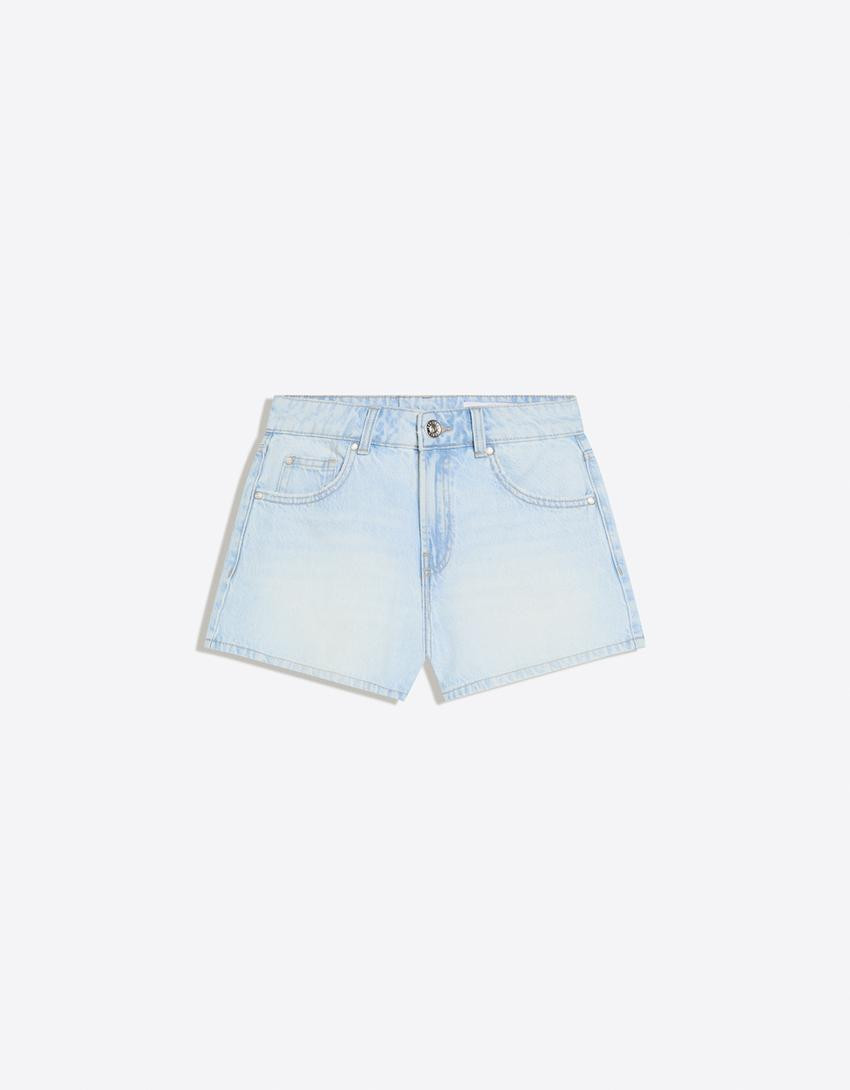 '90s denim shorts - Denim - Women | Bershka UK