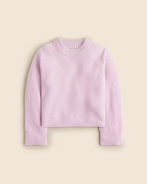 Ribbed cashmere cropped crewneck sweater | J. Crew US