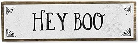 Tamengi Hey Boo - Halloween Sign Made with Metal & Wood | Amazon (US)