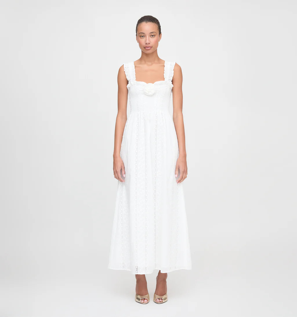 The Rosetta Nap Dress - White Broderie Voile | Hill House Home US