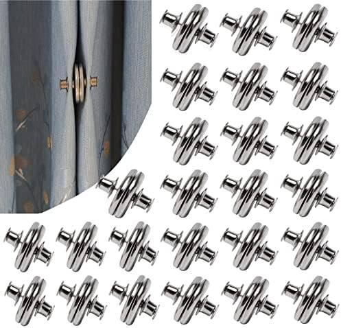 25 Pairs Magnetic Curtain Clips, Curtain Weights Magnets for Thin Drapery, Curtain Magnets Closur... | Amazon (US)