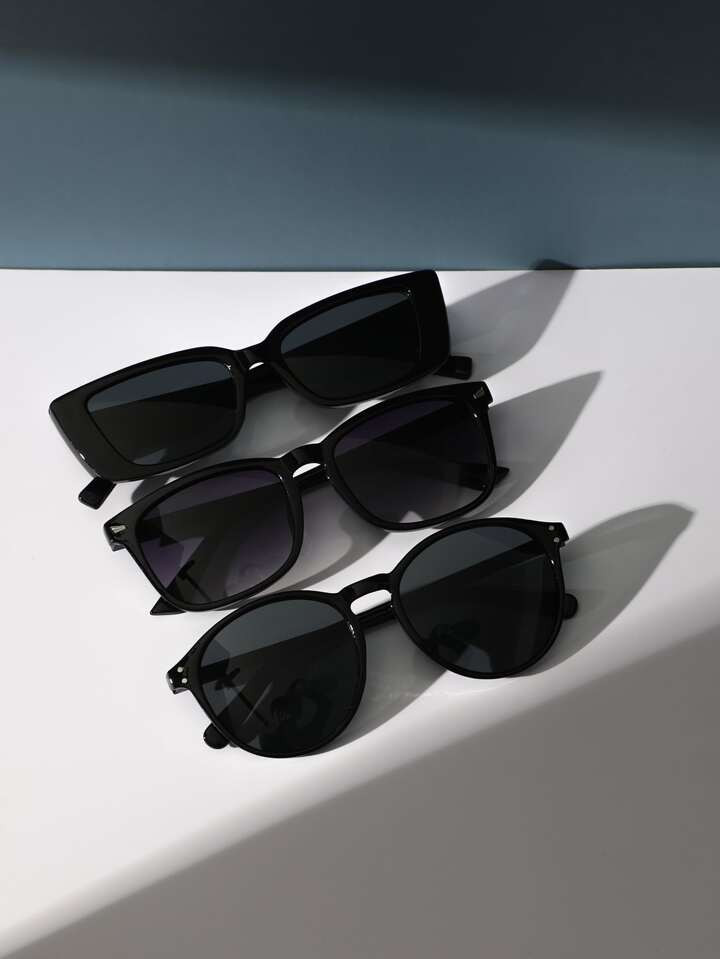 3pairs Cool Cat Eye Shades Sunglasses | SHEIN