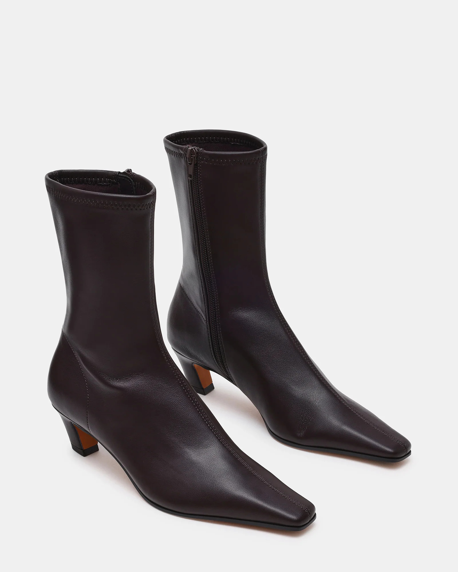 KIMMENS Brown Square-Toe Women's Ankle Boot | Steve Madden (US)
