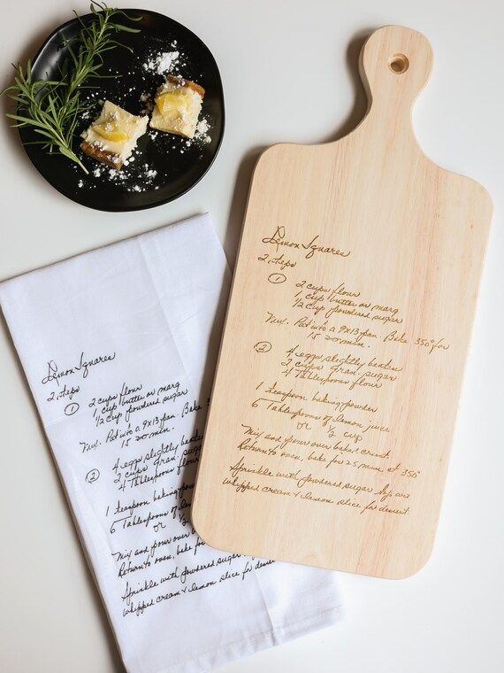 Wood Cutting Board  Tea Towel Bundle 18x8 Recipe | Etsy | Etsy (US)