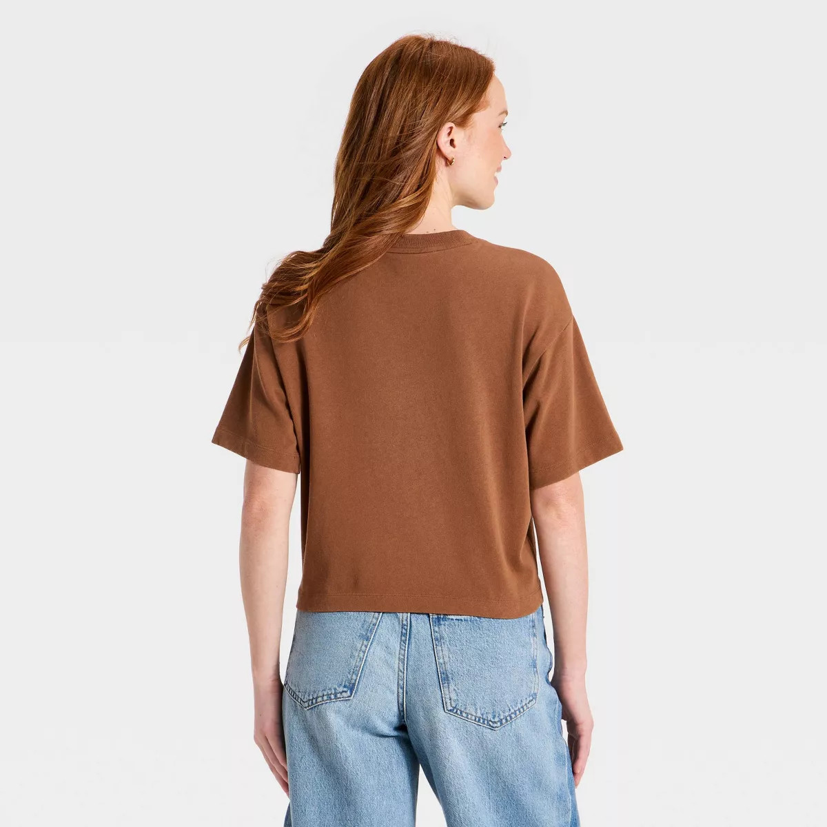 Women's Boxy Vintage Cotton Shirt - Universal Thread\u2122 Brown M | Target