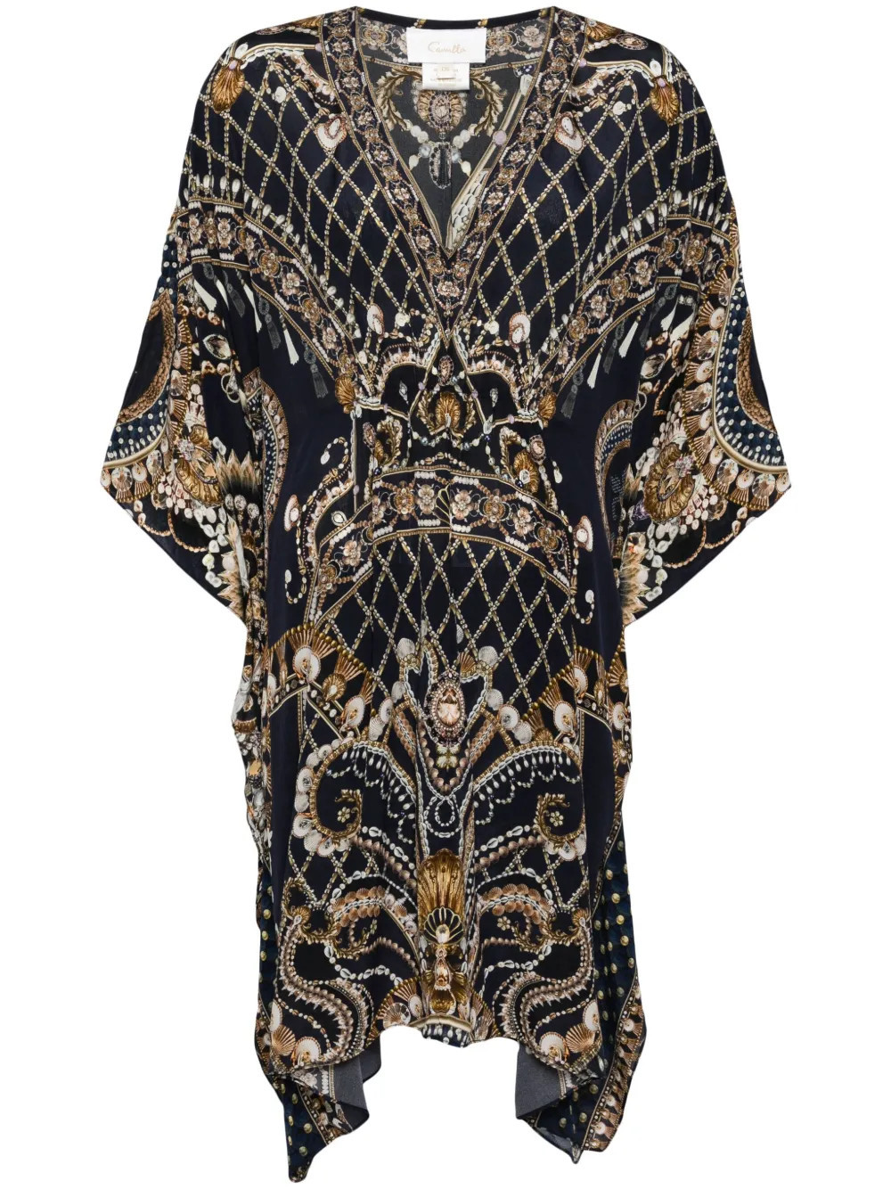 Camilla short printed kaftan - Blue | Farfetch Global