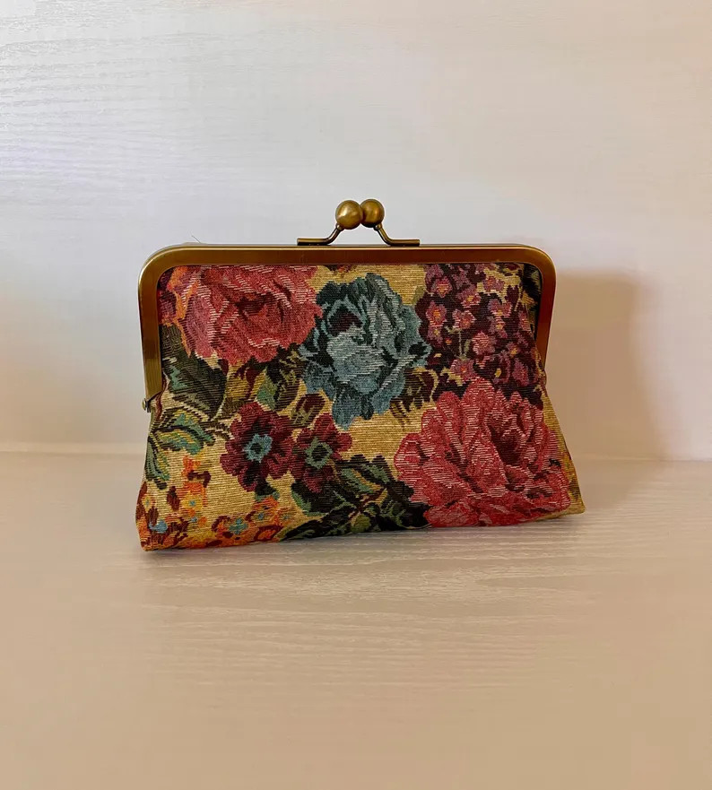 Floral Clutch, Victorian Style Clutch Bag, Wedding Bridal Bridesmaid Clutch | Etsy (Global)