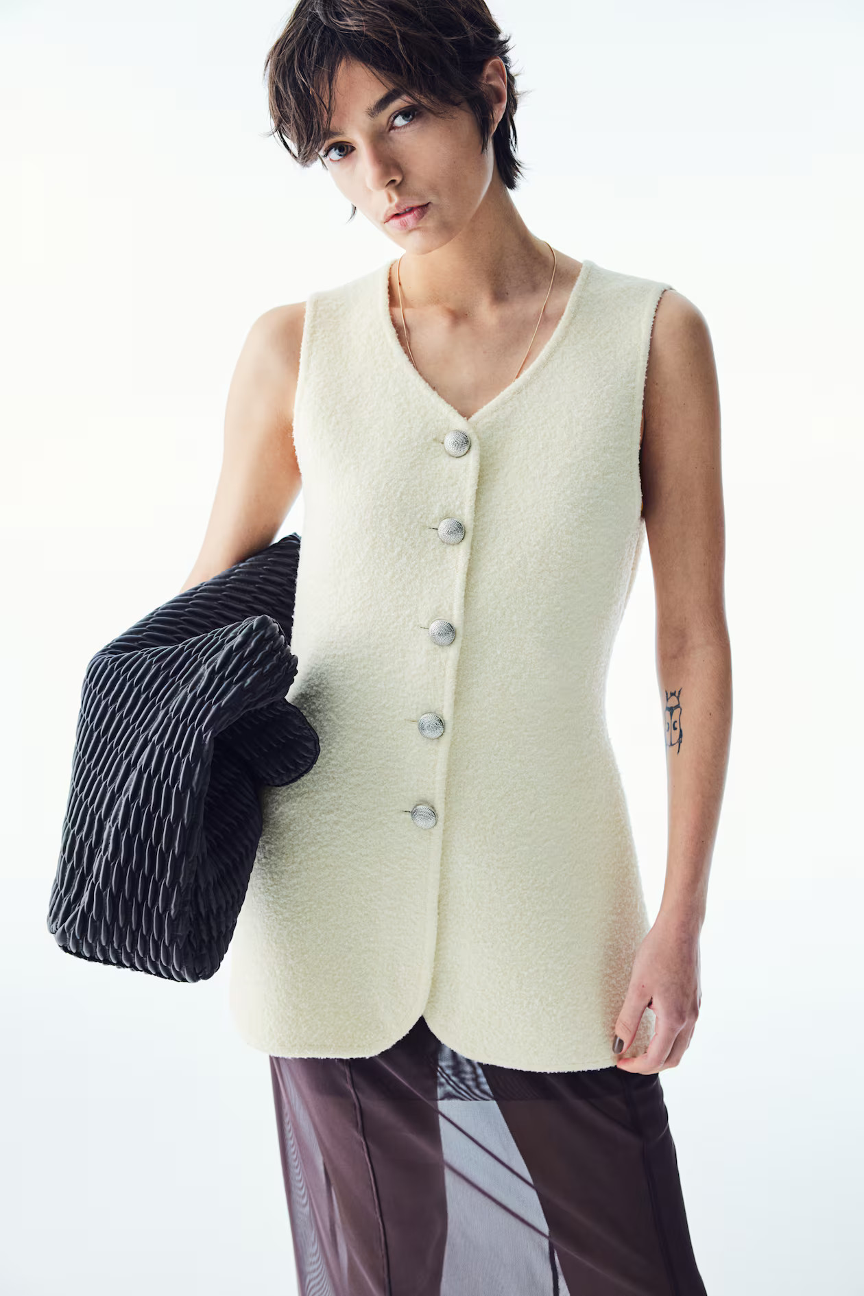 Wool-blend knitted waistcoat | H&M (US + CA)