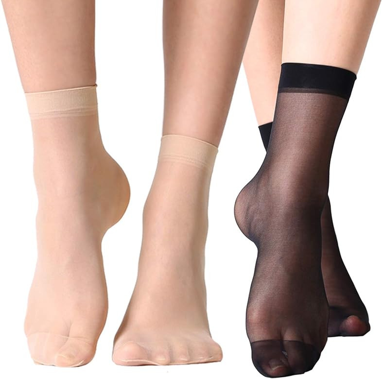 MANZI 12 Pairs Women's Ankle High Sheer Socks\u2026 | Amazon (US)