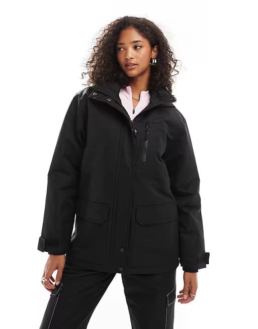 Threadbare ski jacket in black | ASOS (Global)