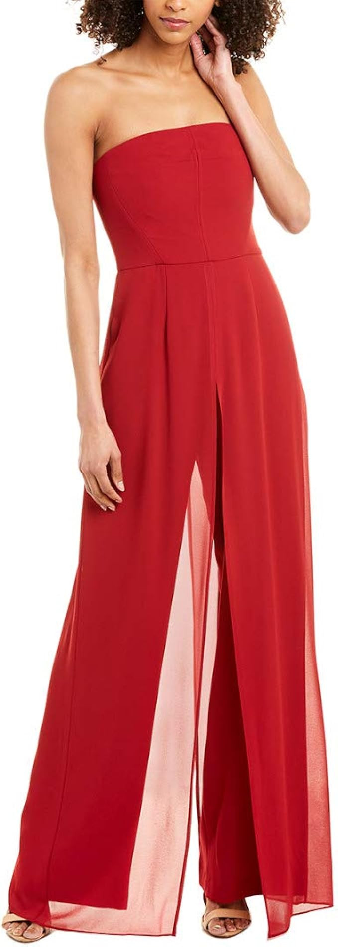 HALSTON Women's Strapless Jumpsuit with Flowy Pants | Amazon (US)
