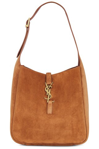 Saint Laurent Small Le 5 A 7 Hobo Bag in Brown Caramel - Brown. Size all. | FWRD 