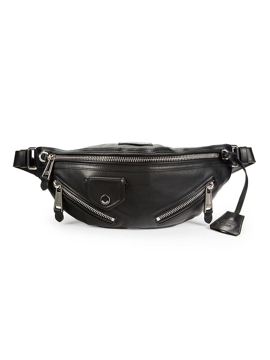 Moschino Moto Leather Belt Bag - Black | Saks Fifth Avenue OFF 5TH