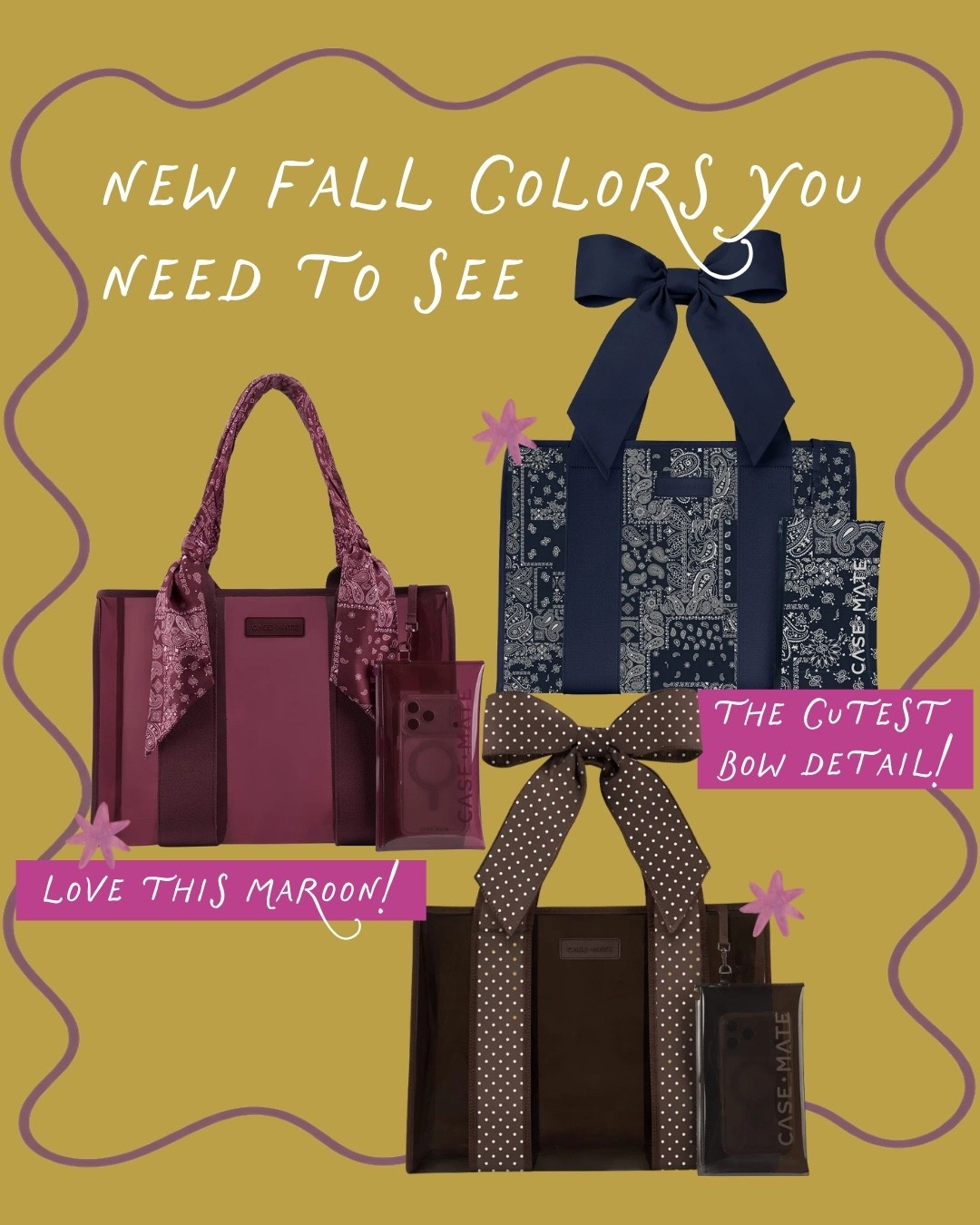 These new fall colors from CASE-MATE are so good! 🤎🍁The maroon is such a pretty seasonal shade, and the bow details make these bags feel extra fun. Such a cute way to add a little fall color to your everyday carry.

#LTKFinds #LTKStyle #AccessoryFinds

#LTKSeasonal #LTKdayinmylife #LTKgrwm