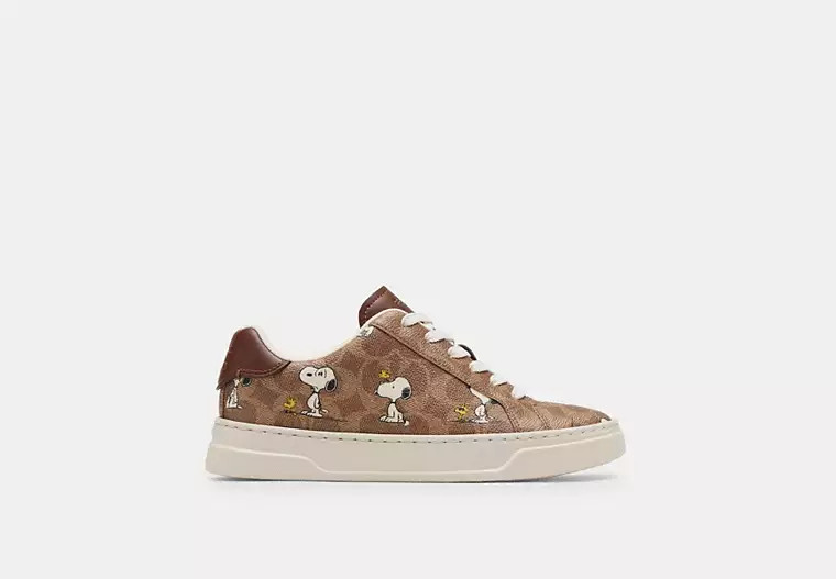 Coach X Peanuts High Line Sneaker In Signature Canvas With Snoopy Print | Coach Outlet US