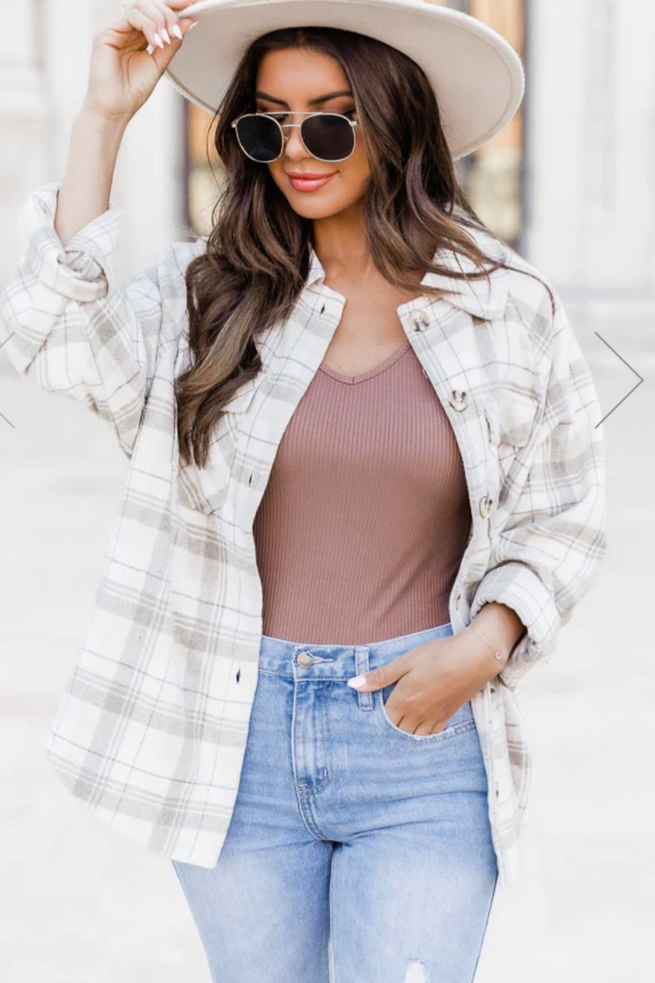 This flannel shacket will be great for fall! Hurry while supplies last! 25% off Pink Lily through the LTK app! Fall style, fall dress, fall fashion 

#LTKSale #LTKSeasonal #LTKsalealert