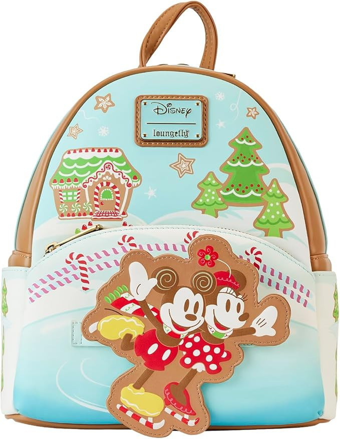 Loungefly Disney Mickey and Minnie Ice Skating Holiday (Gingerbread Scented) Mini-Backpack, Amazo... | Amazon (US)