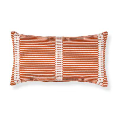 allen + roth Striped Rust Rectangular Lumbar Pillow | Lowe's
