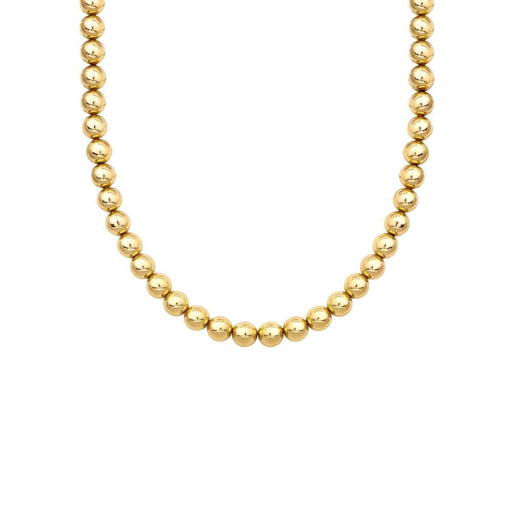 14K Gold Filled Bead Necklace/Ball Bead Necklace | Amazon (US)