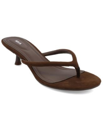 Mia Women's Farren Thong Dress Sandals - Black | Macy's