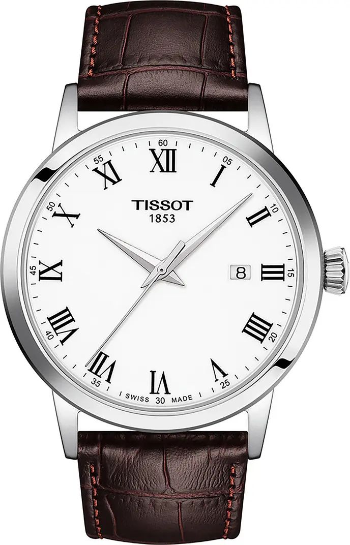 Tissot Classic Dream Leather Strap Watch, 42mm | Nordstrom | Nordstrom