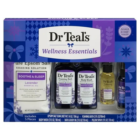 Dr. Teal's Soothe & Sleep Lavender Bath & Body Gift Set, 5 Piece | Walmart (US)