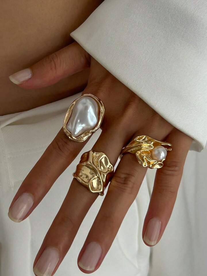 Pearl Ring Set | SHEIN