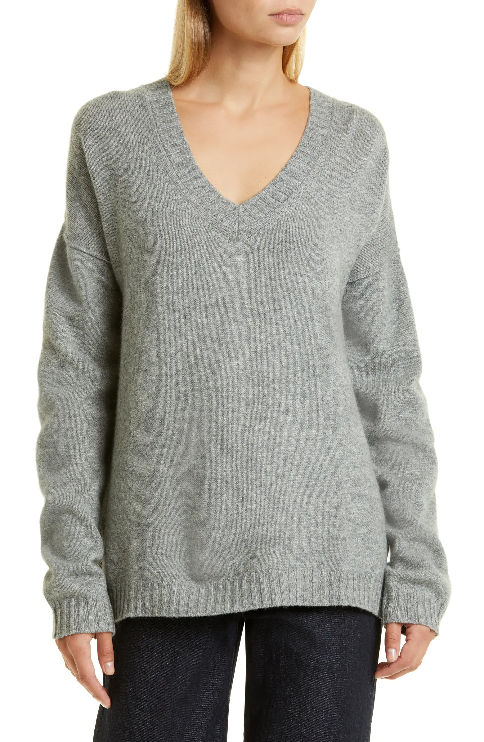 JUMPER 1234 Exposed Seam V-Neck Cashmere Sweater | Nordstrom | Nordstrom