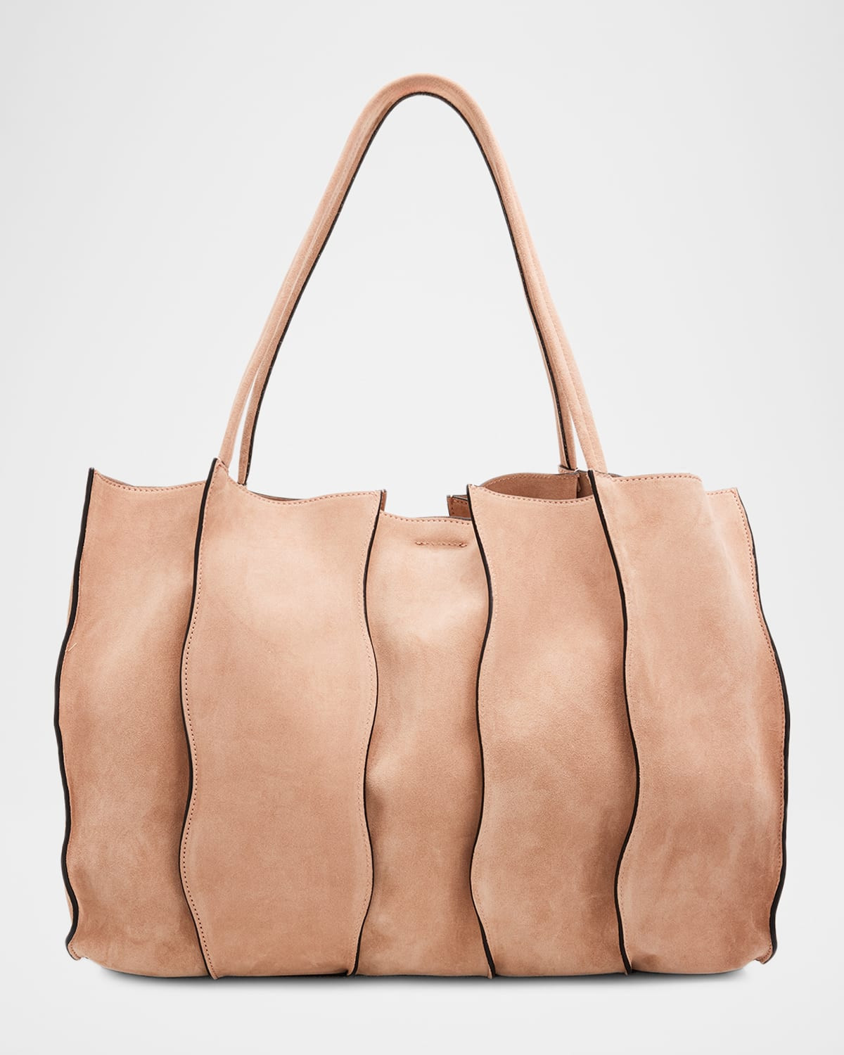 Adria Large Wavy Suede Tote Bag | Neiman Marcus