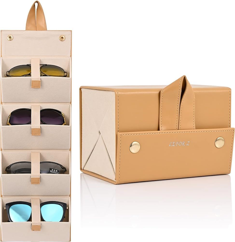 Sunglasses Travel Organizer Foldable Glasses Storage Case Multiple Pairs Eyeglasses Storage Box E... | Amazon (US)