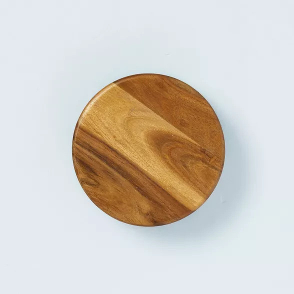 Round Footed Wood Serve Stand Brown - Hearth & Hand™ with Magnolia | Target
