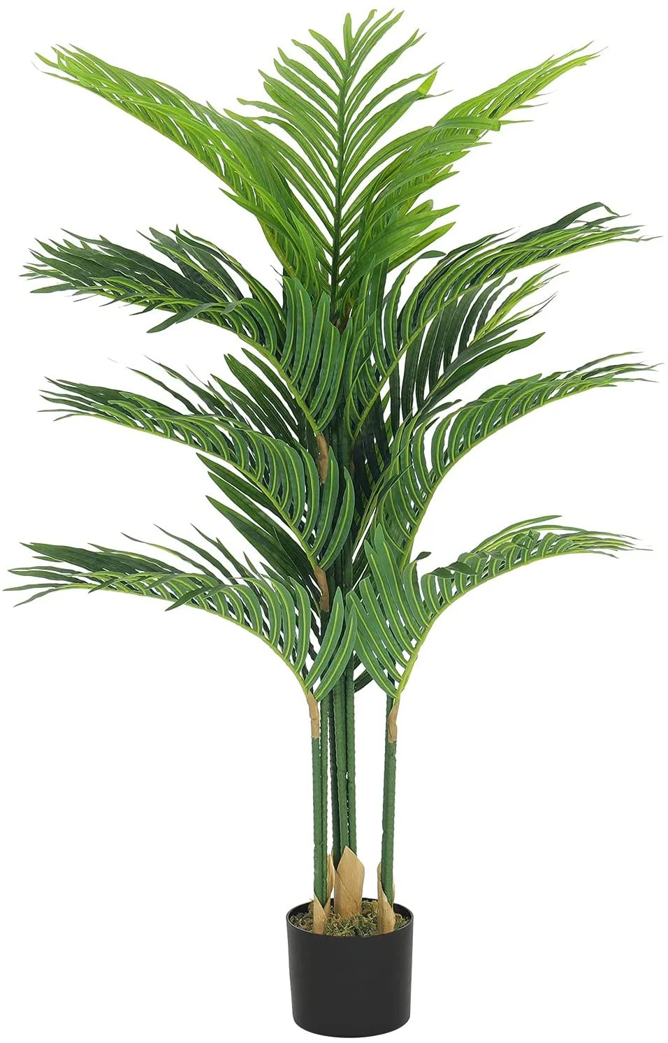 VIAGDO Artificial Areca Palm Tree 47" Fake Plant with 12 Trunks Faux Tropical Palm | Walmart (US)