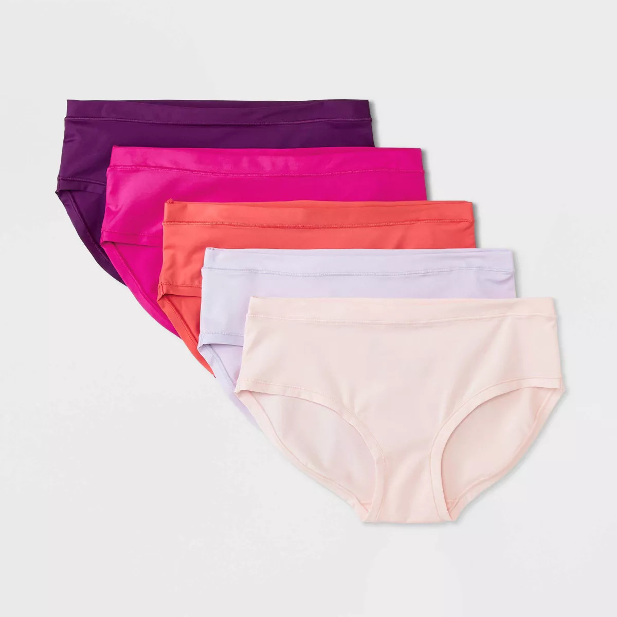 Girls' 5pk Microfiber Hipster - All In Motion™ Neon Pink | Target