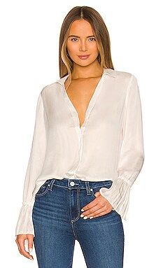 PAIGE Abriana Shirt in White from Revolve.com | Revolve Clothing (Global)