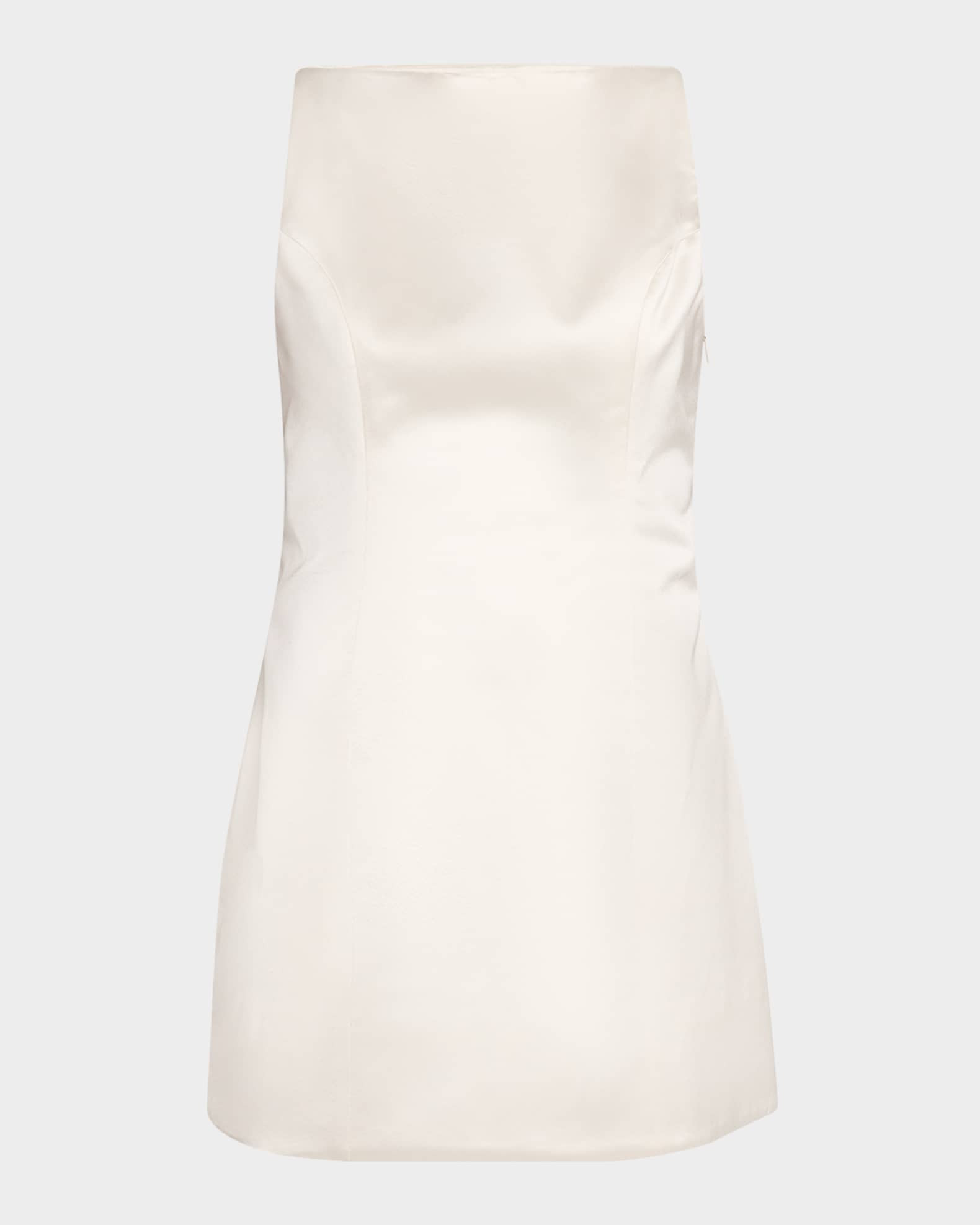 Livie High-Neck Satin Mini Dress | Neiman Marcus
