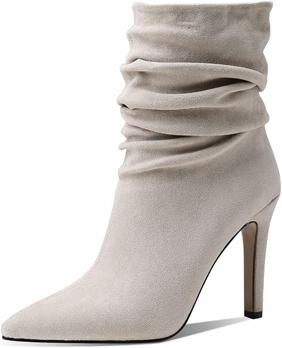 Coziwaiy Women Pointed Toe Slouch Boots Ankle High Dress Boots for Party Stiletto Short Boots siz... | Amazon (US)