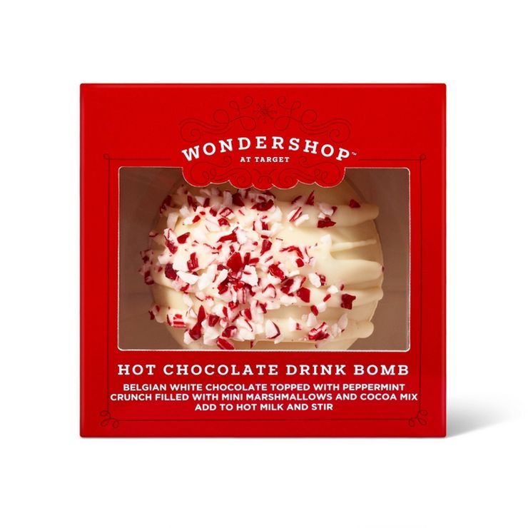 Belgian Hot Chocolate Bomb White Chocolate with Crushed Peppermint - Wondershop&#8482; | Target
