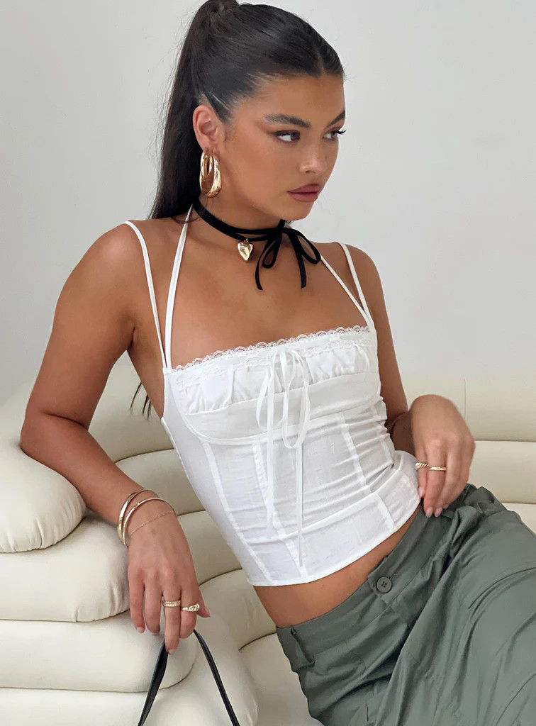 Trynia Top White | Princess Polly US