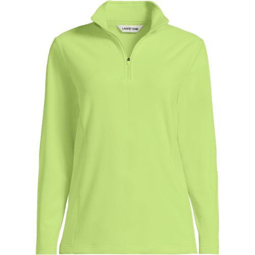 Petite Anyweather Fleece Quarter Zip Pullover - Lands' End - Green - XS | Lands' End (US)