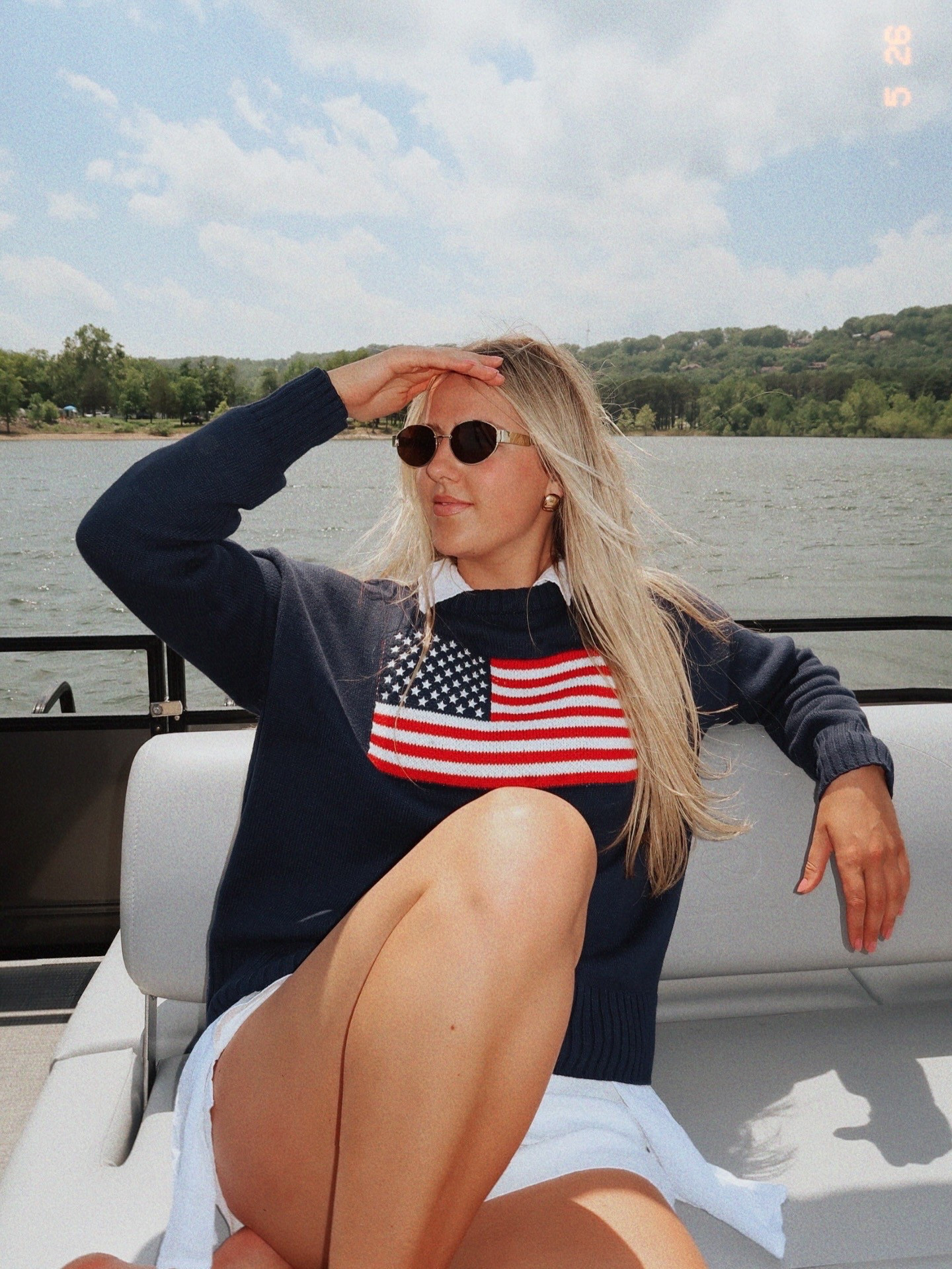 Memorial Day Weekend 🇺🇸 4th of July American Flag Sweater Target, linen shorts target, Amazon sunglasses 

#LTKStyleTip #LTKBeauty #LTKTravel